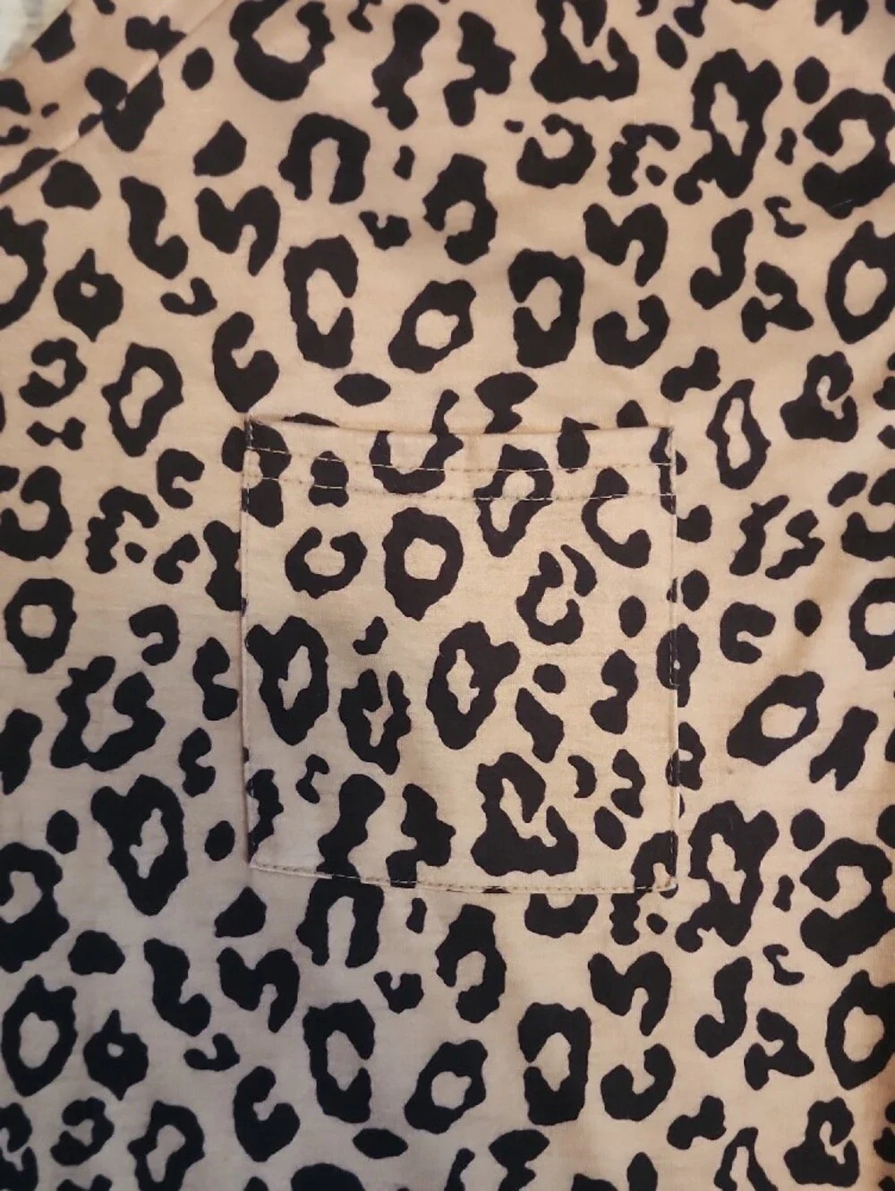 Womens Large Miholl Black Top with Leopard Pocket + Leopard Print Top..Like New - Picture 6 of 10